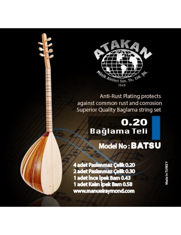 Bağlama Tel Takım 0.20 BATSU