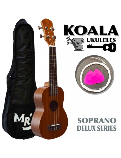 Delux Soprano Ukulele Seti Koala Kılıf+Pena+Takım Tel Hediye KA5215MS